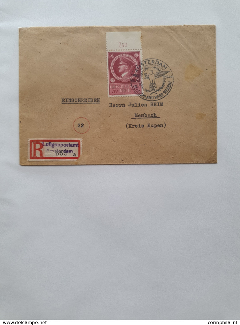 Cover 1940-1945 collectie Deutsche Dienstpost Niederlande DDPN (ca. 520 poststukken) deels opgezet op plaatsnaam A-Z met