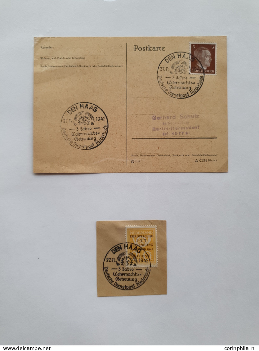 Cover 1940-1945 collectie Deutsche Dienstpost Niederlande DDPN (ca. 520 poststukken) deels opgezet op plaatsnaam A-Z met