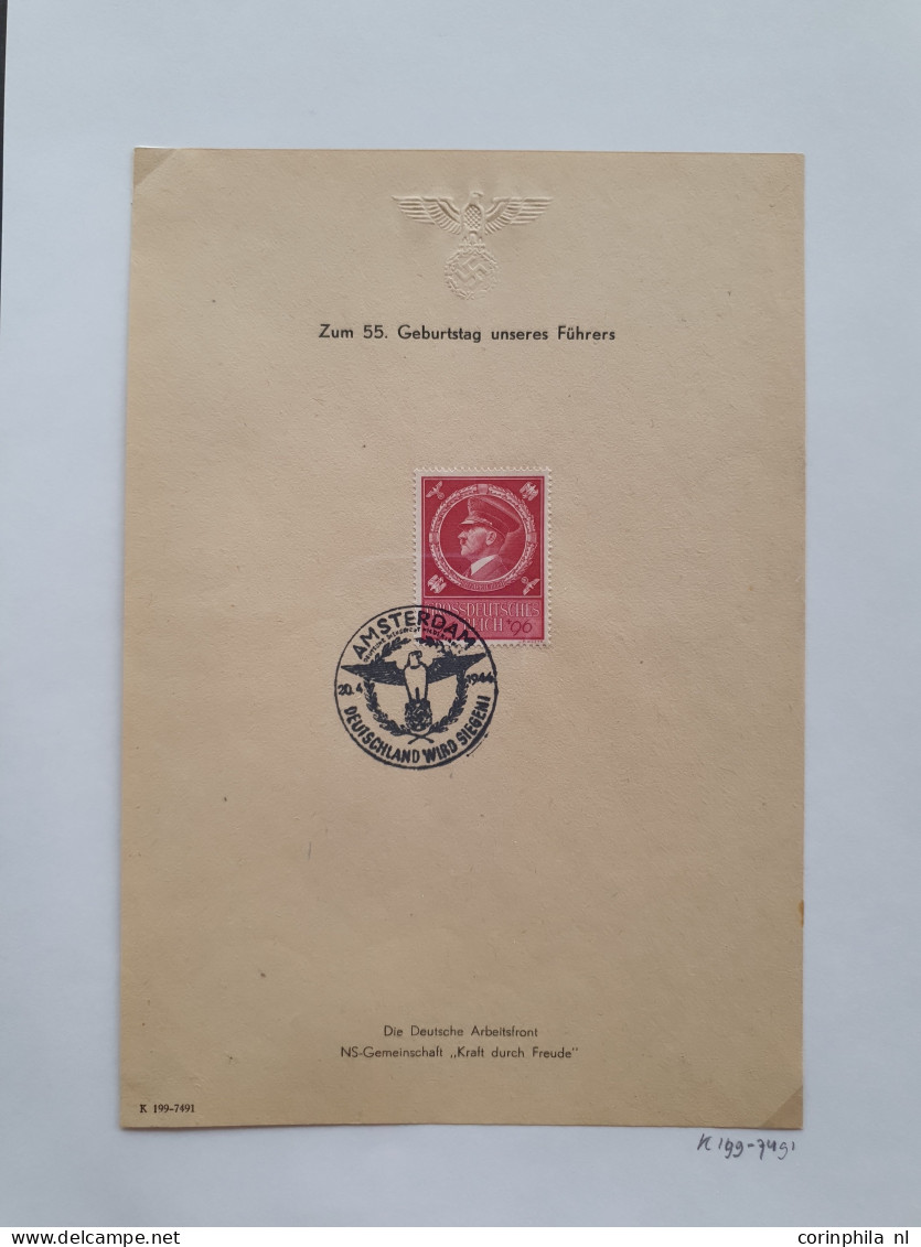 Cover 1940-1945 collectie Deutsche Dienstpost Niederlande DDPN (ca. 520 poststukken) deels opgezet op plaatsnaam A-Z met