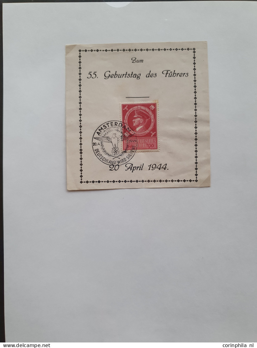 Cover 1940-1945 collectie Deutsche Dienstpost Niederlande DDPN (ca. 520 poststukken) deels opgezet op plaatsnaam A-Z met