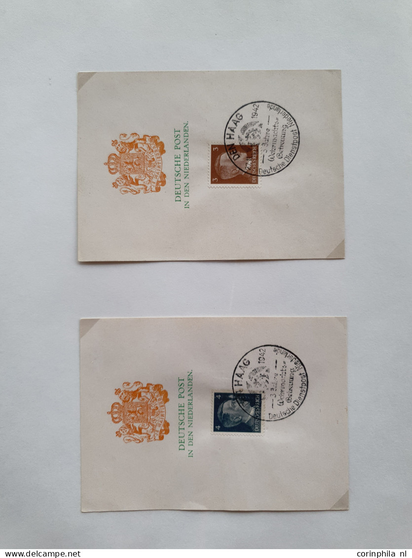 Cover 1940-1945 collectie Deutsche Dienstpost Niederlande DDPN (ca. 520 poststukken) deels opgezet op plaatsnaam A-Z met