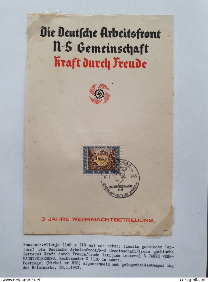 Cover 1940-1945 collectie Deutsche Dienstpost Niederlande DDPN (ca. 520 poststukken) deels opgezet op plaatsnaam A-Z met