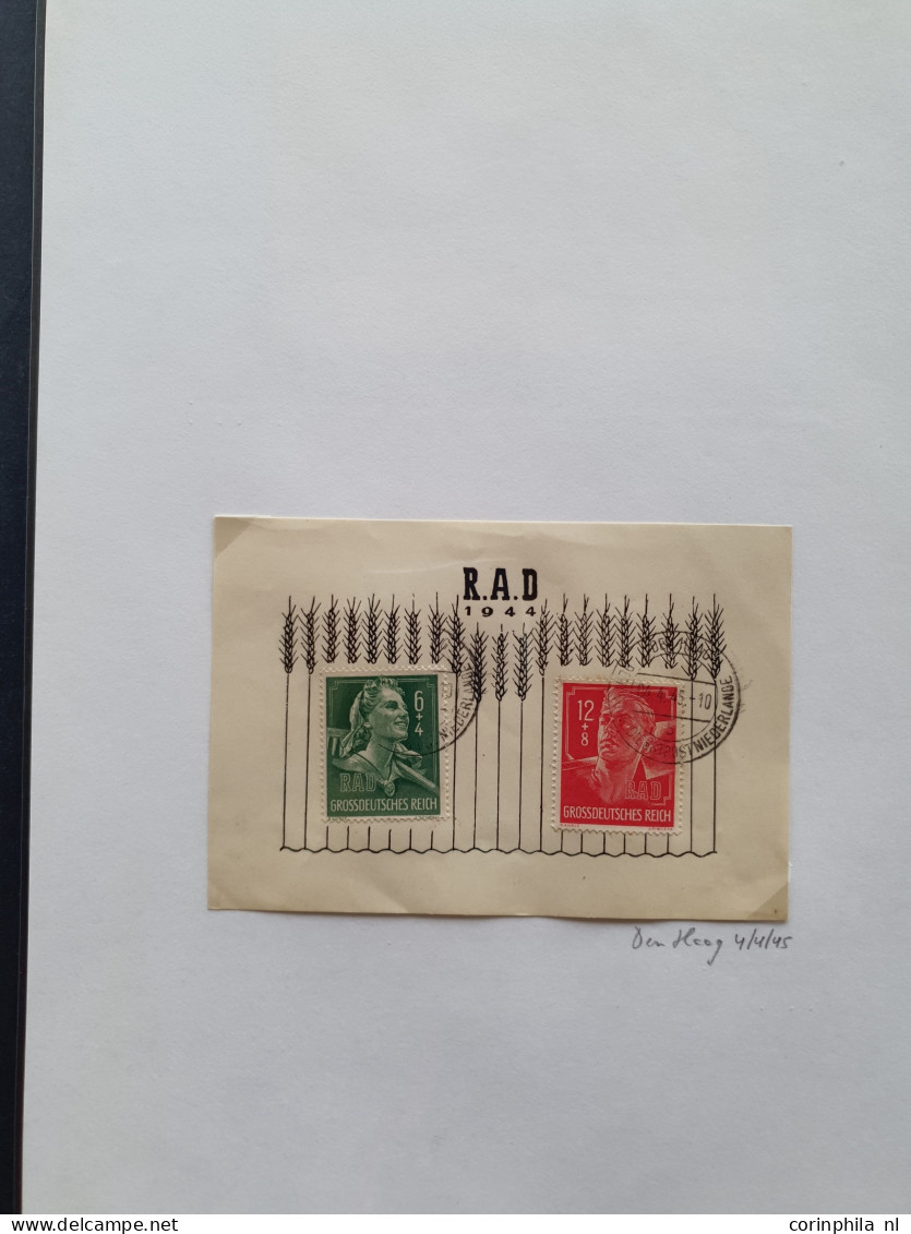 Cover 1940-1945 collectie Deutsche Dienstpost Niederlande DDPN (ca. 520 poststukken) deels opgezet op plaatsnaam A-Z met