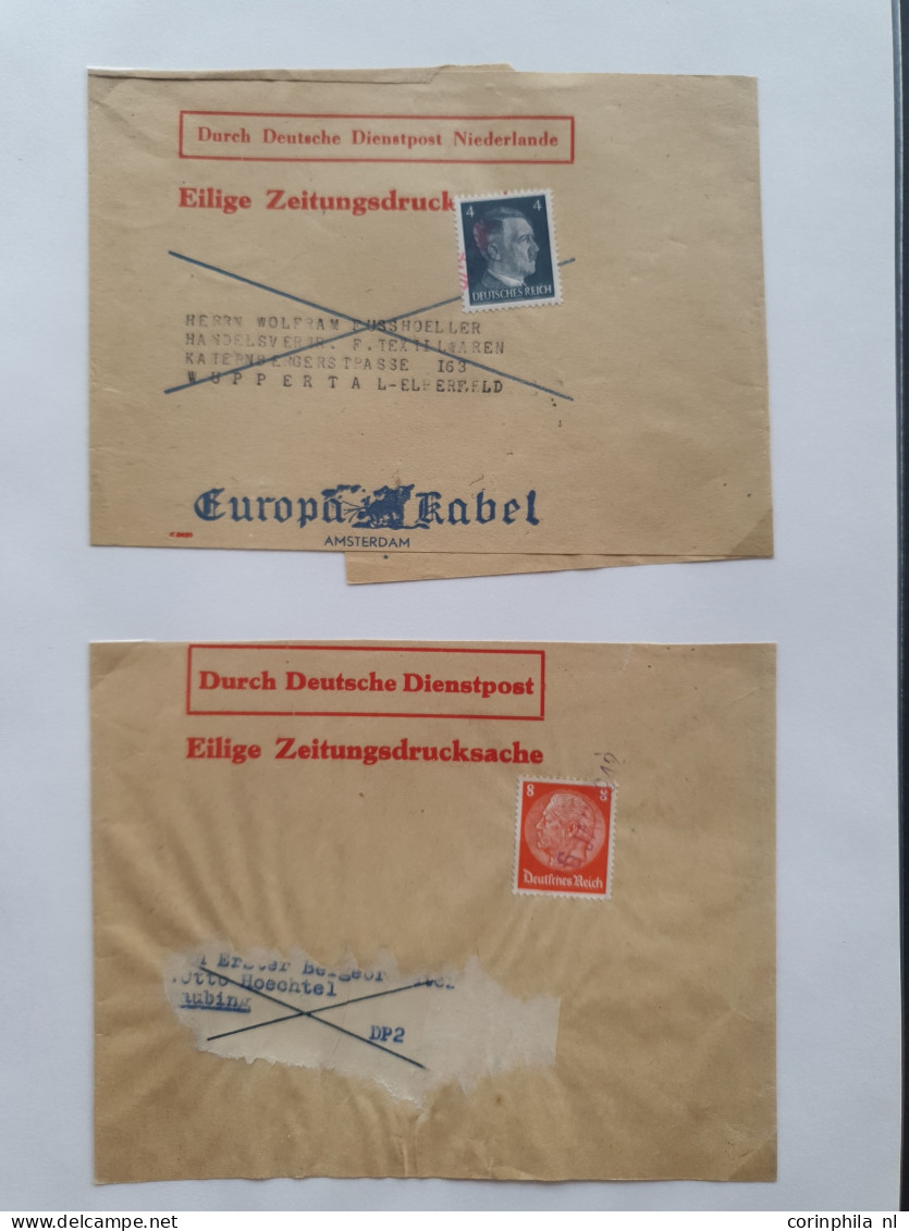 Cover 1940-1945 collectie Deutsche Dienstpost Niederlande DDPN (ca. 520 poststukken) deels opgezet op plaatsnaam A-Z met