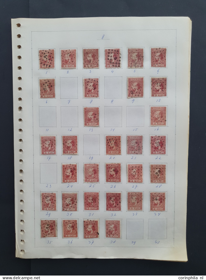 1869-1893, Collectie Puntstempels Tussen 1-158 Op Alle Waarden Emissie 1867 W.b. Mooie Afdrukken En Betere Kantoren, Tot - Sammlungen