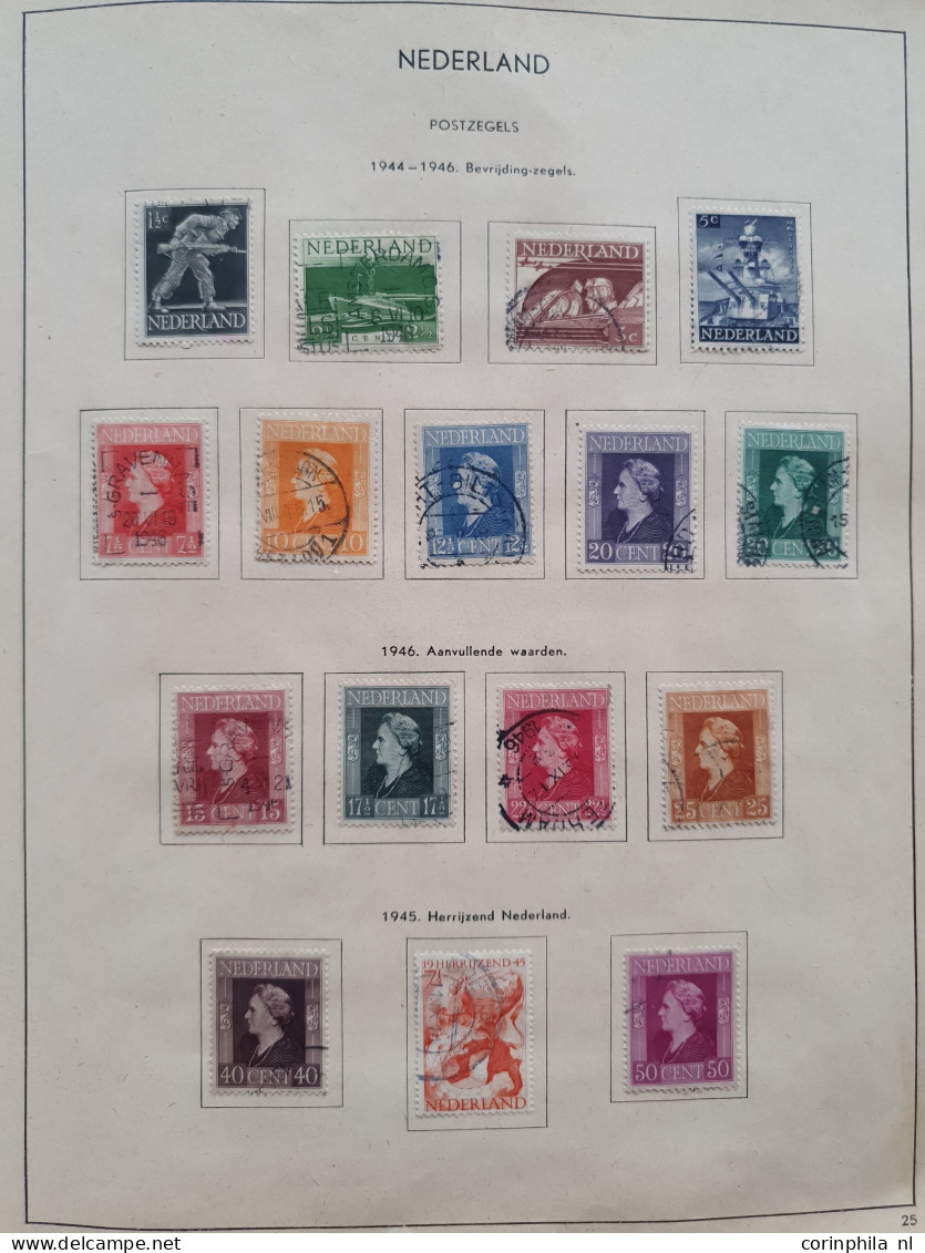 1852-1976, behoudens nr. 48 complete gebruikte verzameling met tevens roltanding (behoudens nr. R32 compleet), port comp