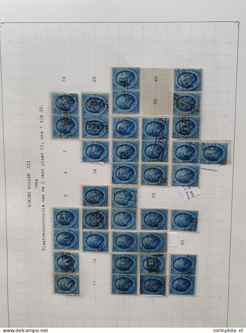 1864-1867, Emissie 1864, Gedeeltelijke Plaatreconstructies Van De 5 Cent (ca. 210x), 10 Cent ((ca. 320x) En 15 Cent (ca. - Colecciones Completas