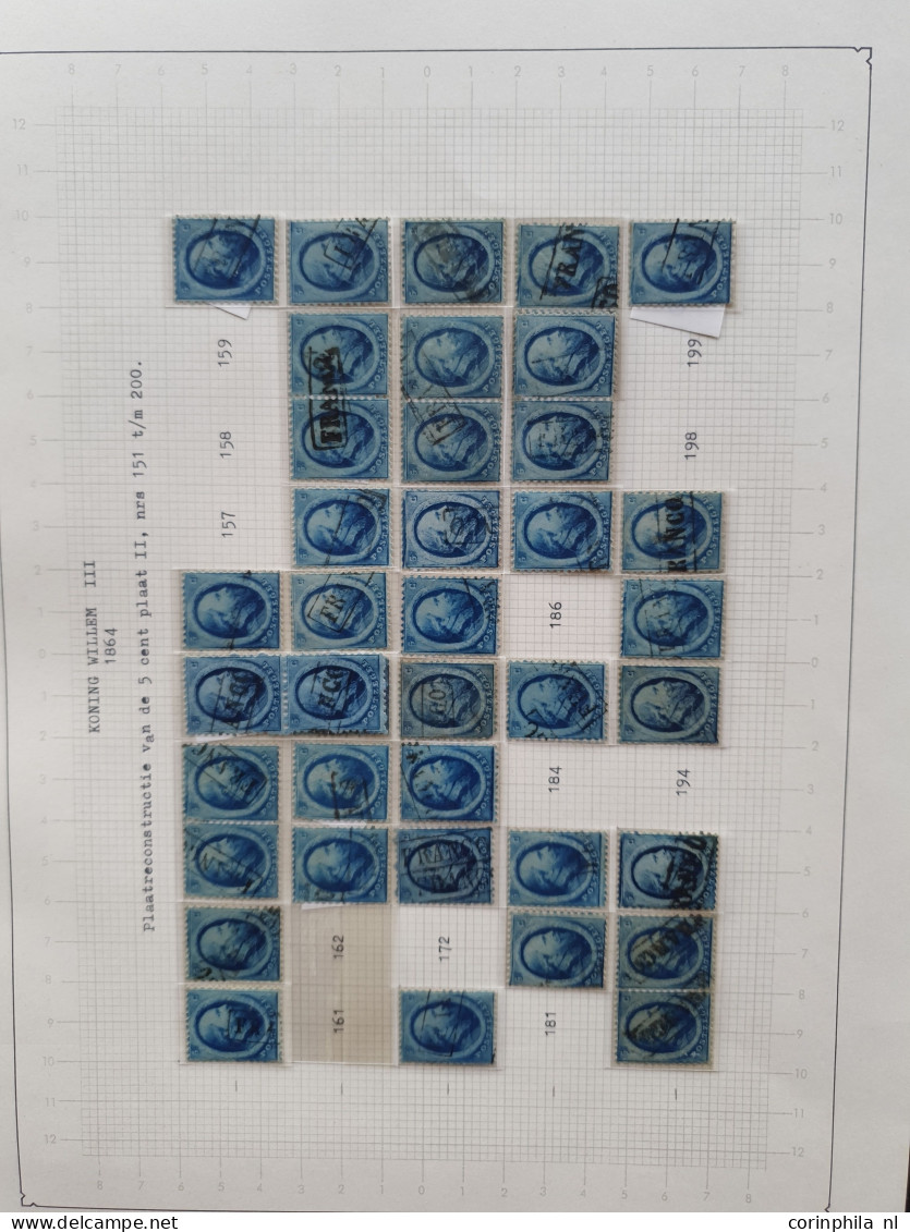 1864-1867, Emissie 1864, Gedeeltelijke Plaatreconstructies Van De 5 Cent (ca. 210x), 10 Cent ((ca. 320x) En 15 Cent (ca. - Sammlungen