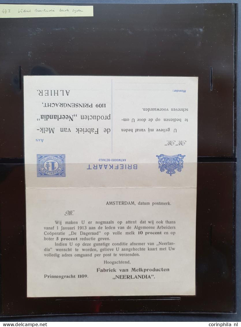 Cover 1908-1927 briefkaarten uitgebreide collectie zowel ongebruikt als gebruikt verzameld met beter inclusief verschove