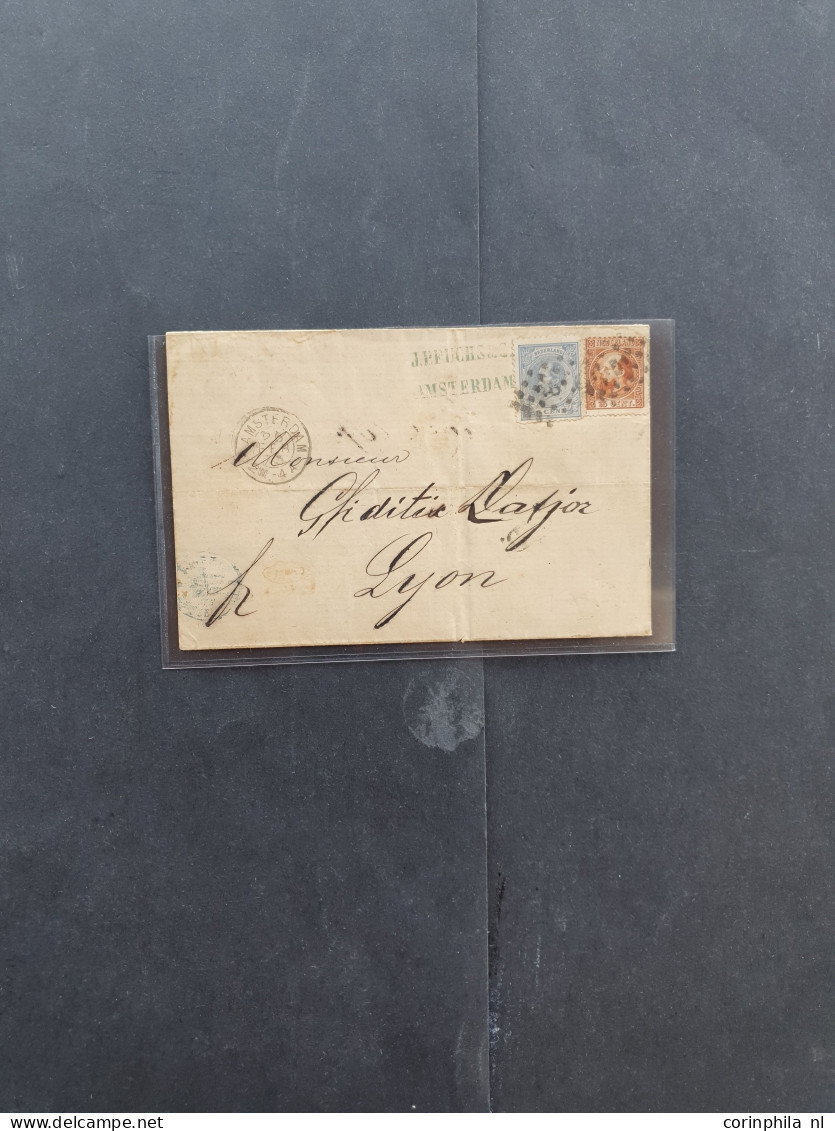 Cover 1795-1873, 6 Betere Poststukken W.b. Nr. 4 Op Onbestelbare Envelop Lokaal Te Amsterdam 1867 (12x Tevergeefs Aangeb - Colecciones Completas