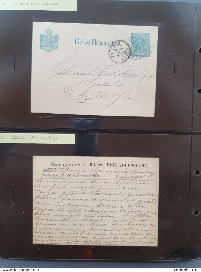 Cover 1871-1907 uitgebreide collectie briefkaarten tussen G1 en G40 zowel ongebruikt als gebruikt verzameld inclusief ve