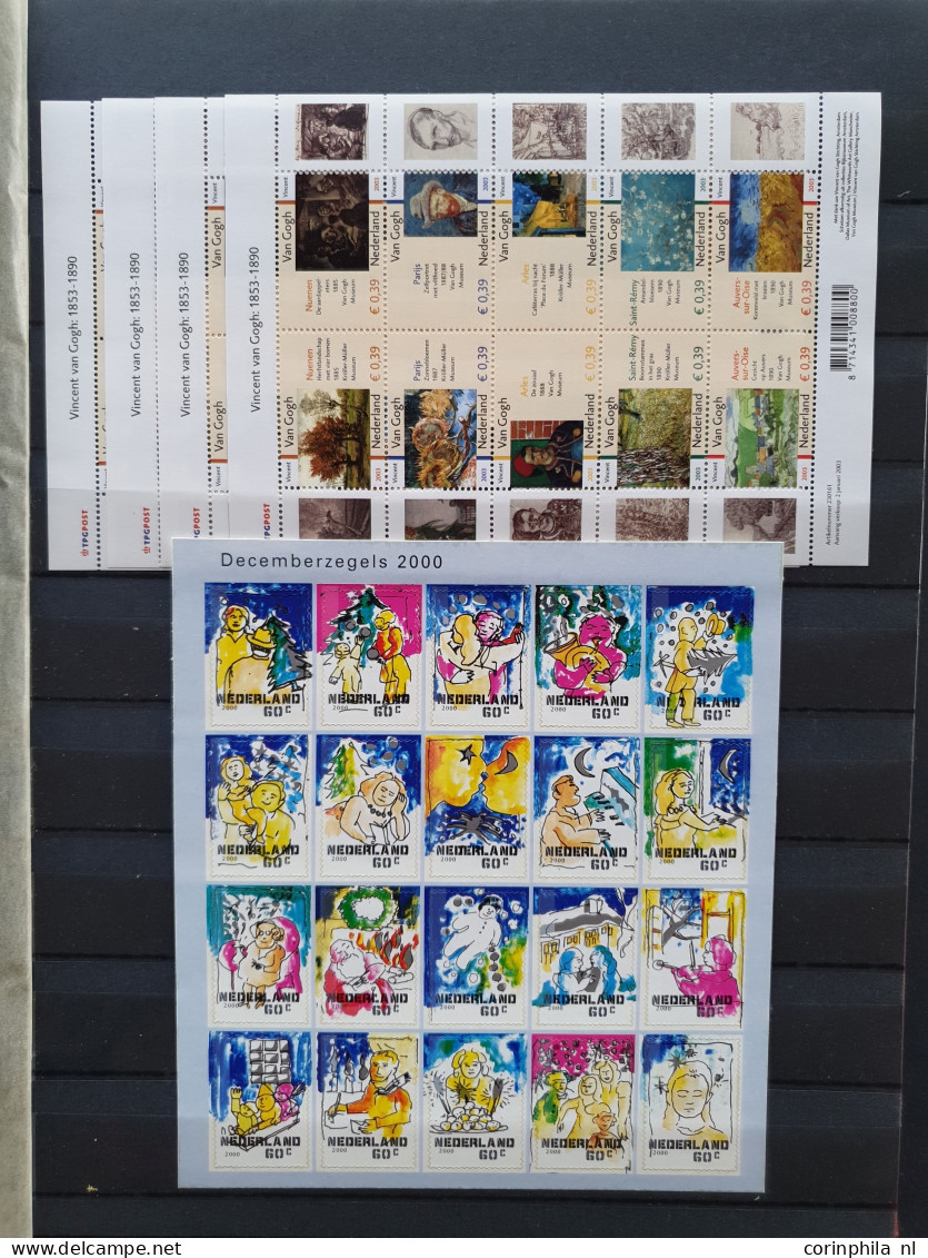 2001-2011 nominaal meest in postzegelmapjes w.b. ca €1000, NL1 (ca. 170x), Internationaal (ca. 25x), Kerst (ca. 150x) et