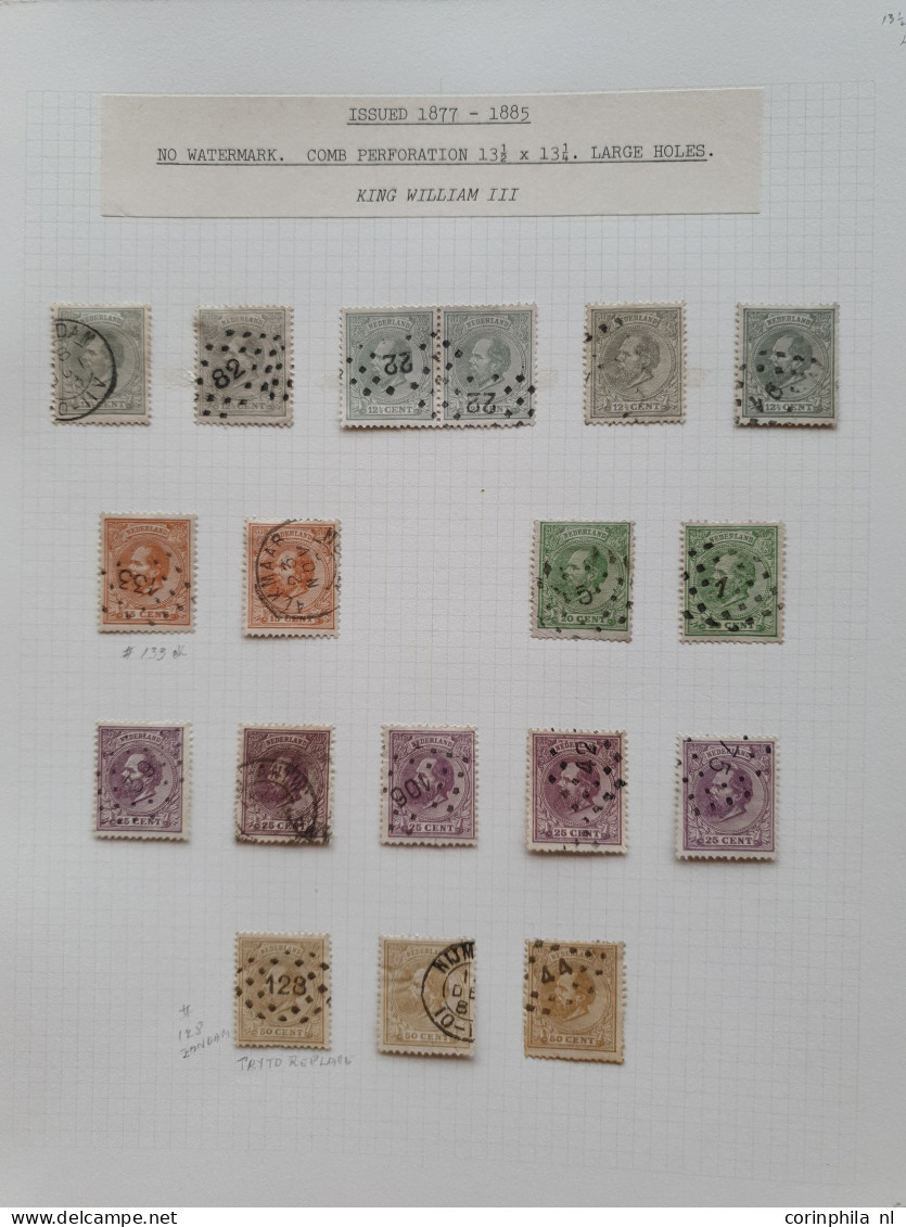 1872-1891, Emissie 1872, Gebruikte Tandingcollectie Met O.a. 19A, 24A, 24J+24h, 25L, 26F (2x) En 29 (3x) In Iets Gemengd - Colecciones Completas