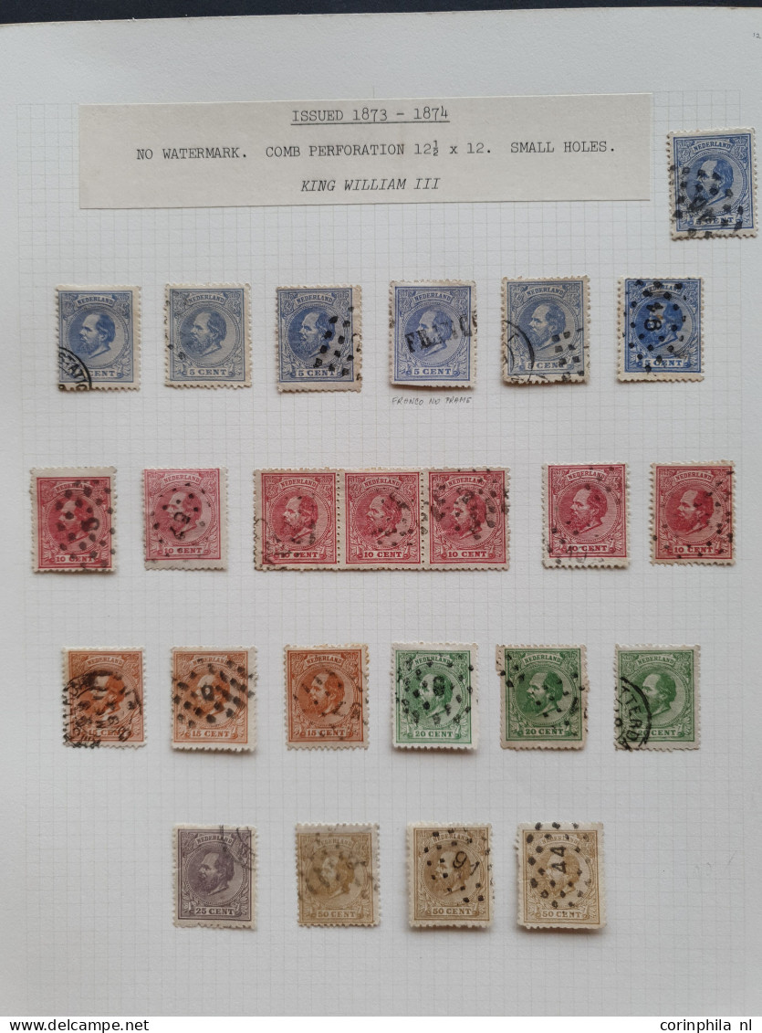 1872-1891, Emissie 1872, Gebruikte Tandingcollectie Met O.a. 19A, 24A, 24J+24h, 25L, 26F (2x) En 29 (3x) In Iets Gemengd - Colecciones Completas