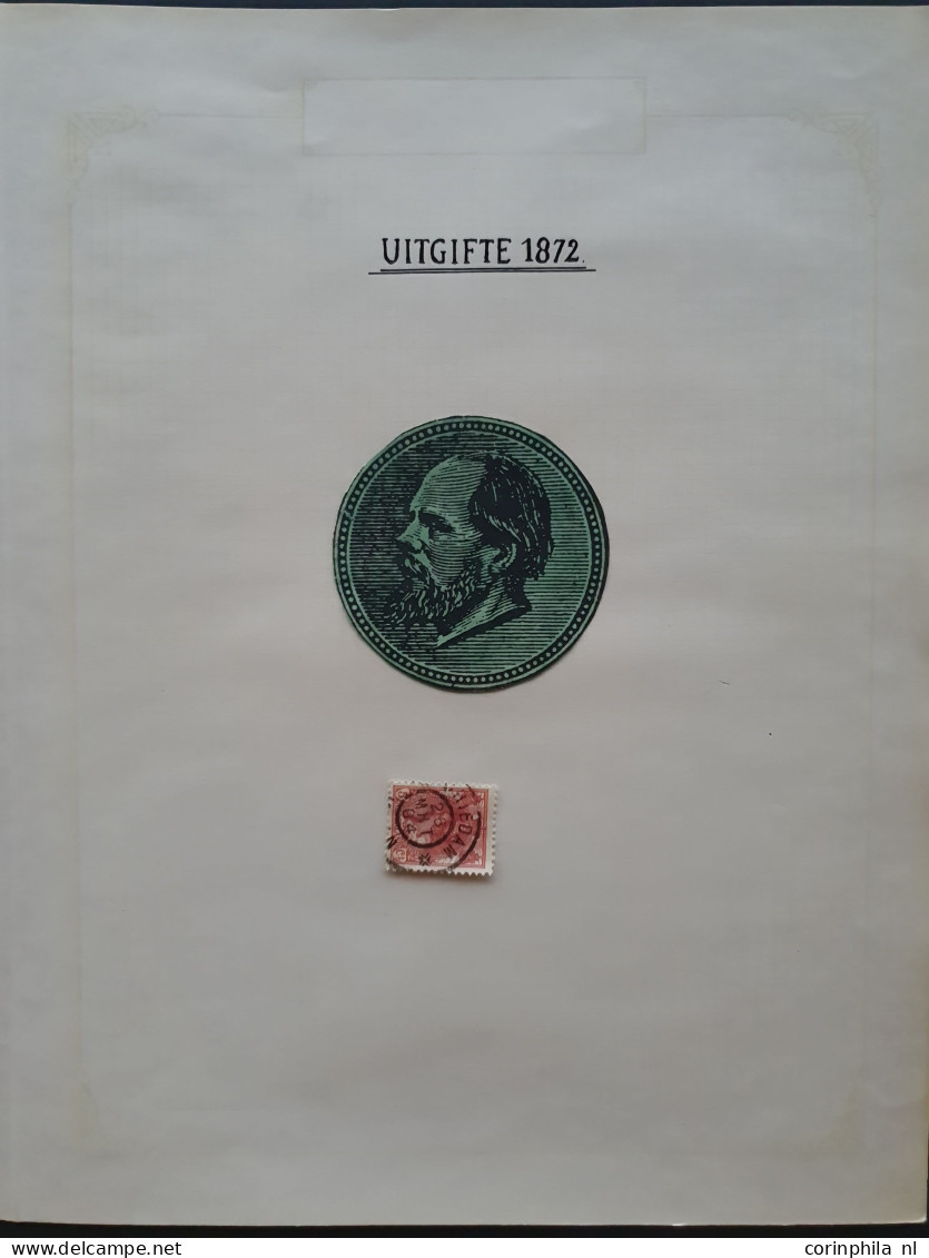 1872-1894, Op Papiersoorten Gespecialiseerde Collectie Emissies 1872, Cijfer 1876 En Hangend Haar W.b. Ook Gecombineerde - Collections