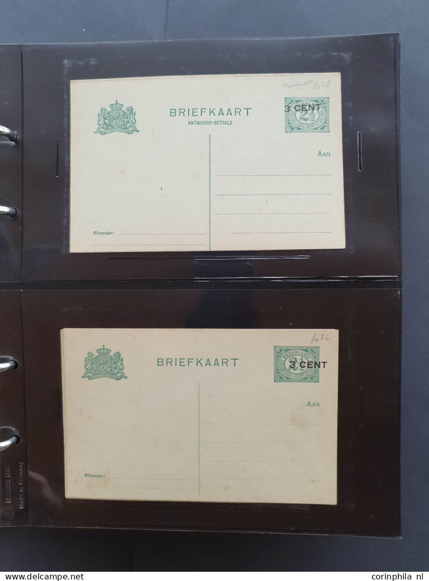 Cover 1875c-1990c briefkaarten uitgebreide collectie foutdrukken, variëteiten, verschoven opdrukken, versnijdingen, spec