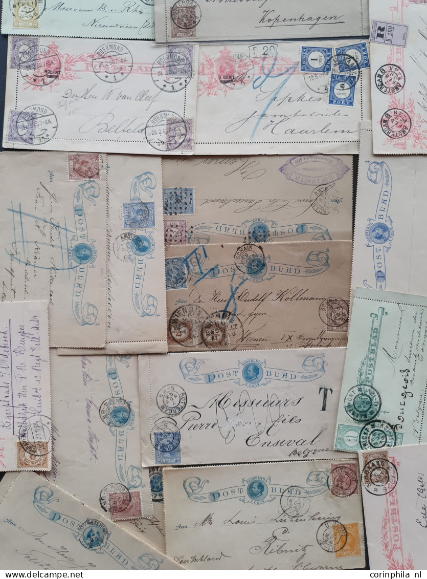 Cover 1876-1980ca. Uitgebreide Collectie Enveloppen En Postbladen (postwaardestukken) Gebruikt En Ongebruikt (ruim 250 E - Collections
