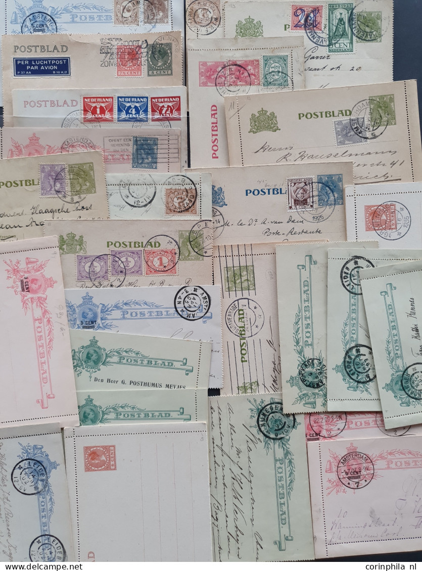 Cover 1876-1980ca. Uitgebreide Collectie Enveloppen En Postbladen (postwaardestukken) Gebruikt En Ongebruikt (ruim 250 E - Collections
