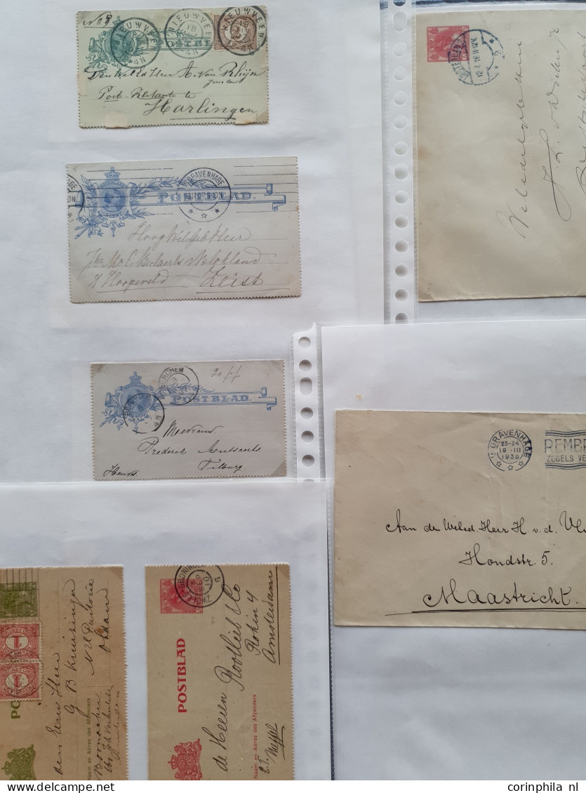 Cover 1876-1980ca. uitgebreide collectie enveloppen en postbladen (postwaardestukken) gebruikt en ongebruikt (ruim 250 e