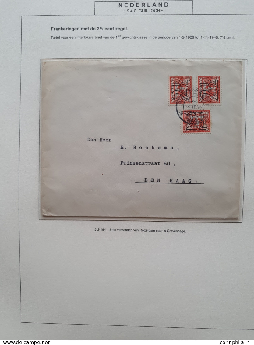 Cover 1940-1944, Emissie Tralie, Collectie Van Ca. 150 Poststukken W.b. Betere Ex. In Ordner - Sammlungen