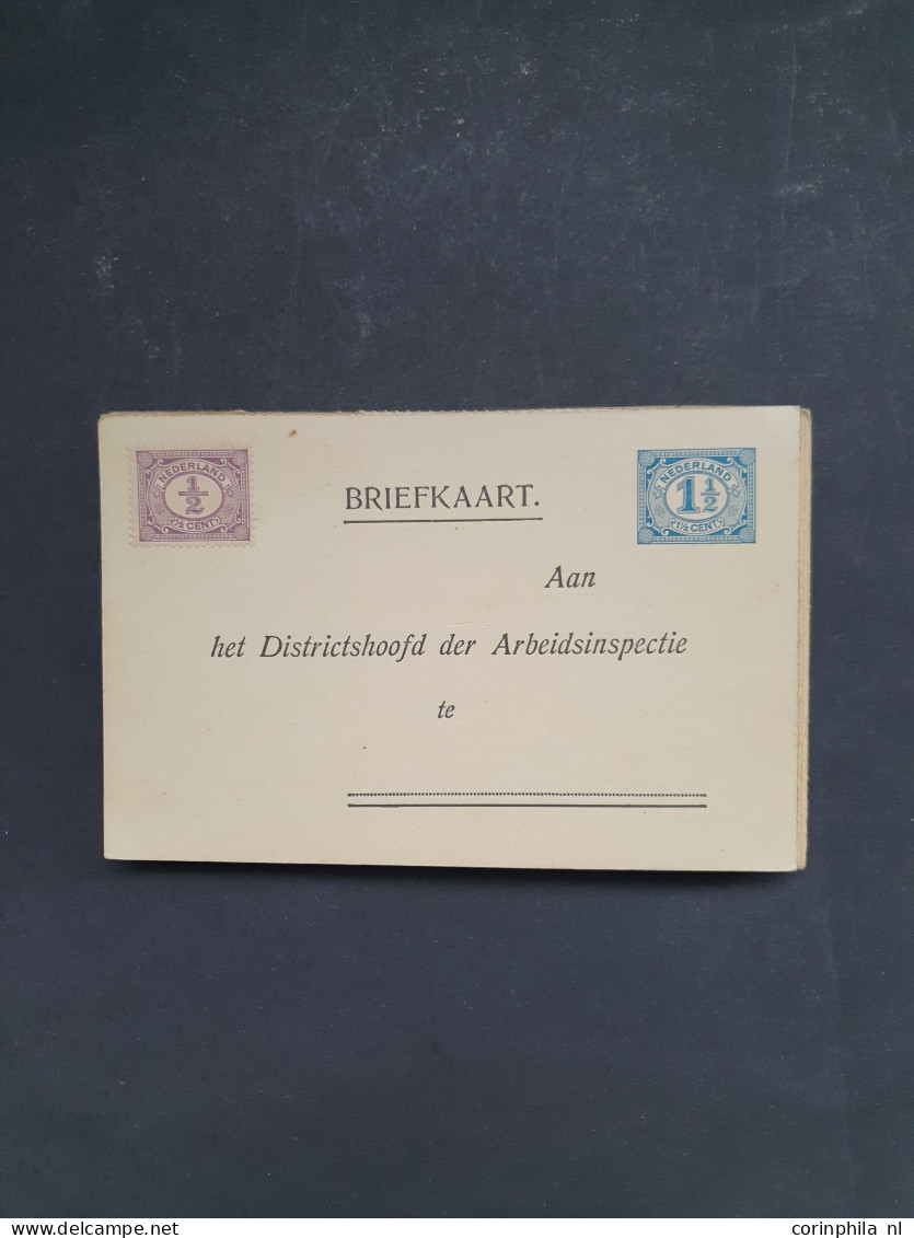 Cover 1912 En Later Postwaardestukken - Arbeidslijsten Gebruikt En Ongebruikt Met Veel Beter Matriaal Inclusief Doublett - Verzamelingen