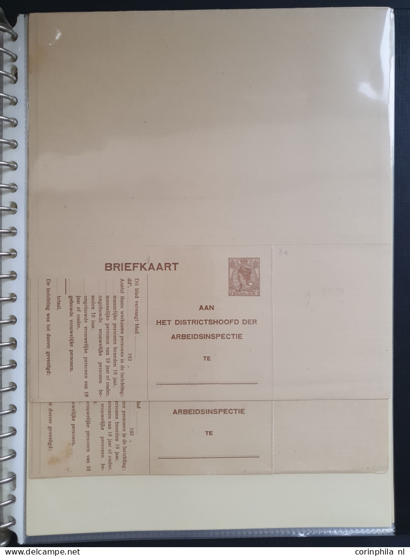 Cover 1912-1965 Postwaardestukken Collectie Arbeidslijsten (ca. 150 Ex.) Gebruikt En Ongebruikt W.b. Betere Ex. (G11a Fr - Collections