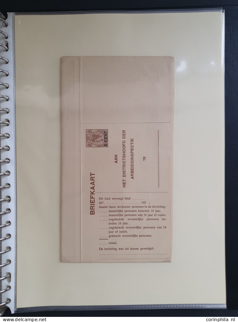 Cover 1912-1965 Postwaardestukken Collectie Arbeidslijsten (ca. 150 Ex.) Gebruikt En Ongebruikt W.b. Betere Ex. (G11a Fr - Colecciones Completas