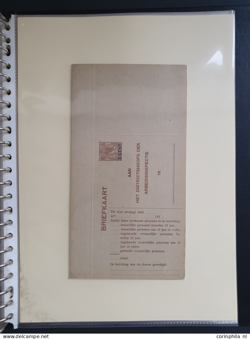 Cover 1912-1965 Postwaardestukken Collectie Arbeidslijsten (ca. 150 Ex.) Gebruikt En Ongebruikt W.b. Betere Ex. (G11a Fr - Colecciones Completas