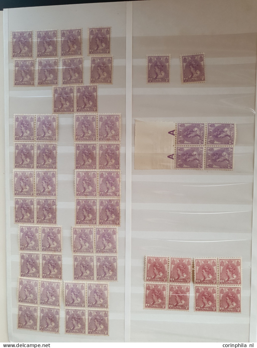 1919-1921, gespecialiseerde collectie Bontkraag 4½ cent nr. 59 en Opruimingsuitgifte nr. 106 vrijwel geheel ** w.b. veel
