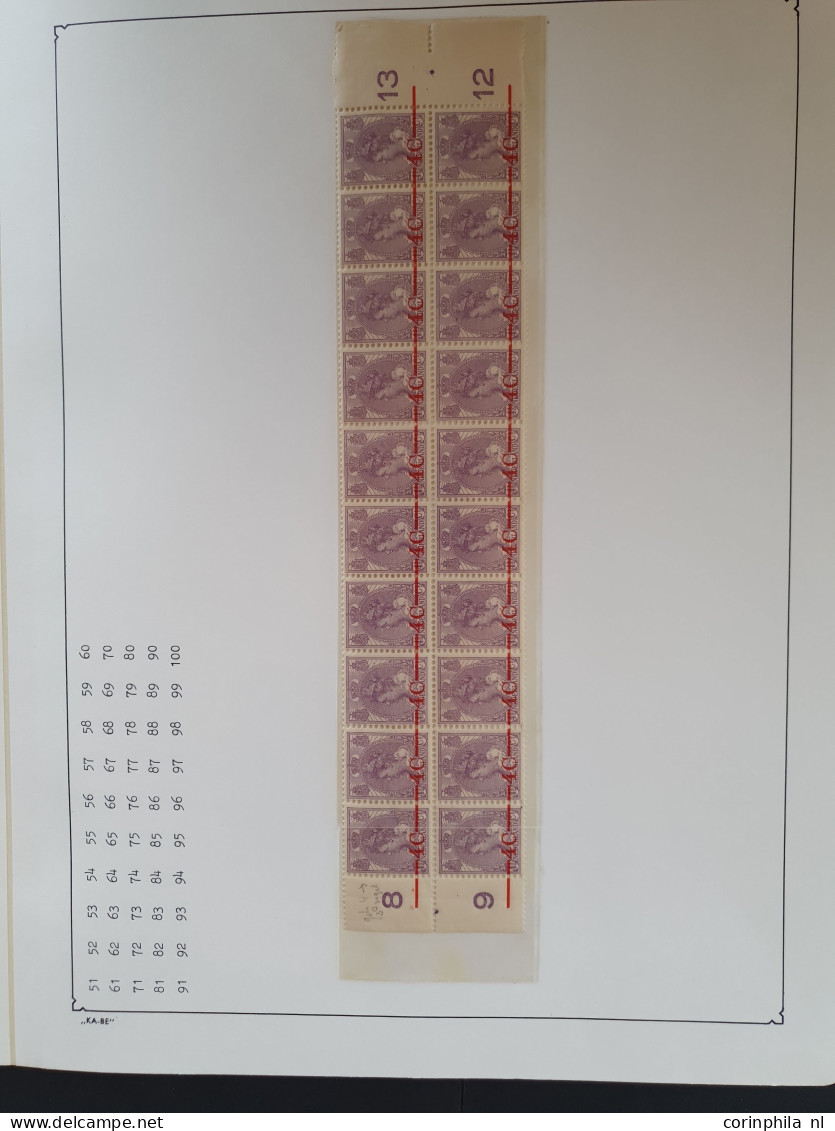 1919-1921, gespecialiseerde collectie Bontkraag 4½ cent nr. 59 en Opruimingsuitgifte nr. 106 vrijwel geheel ** w.b. veel
