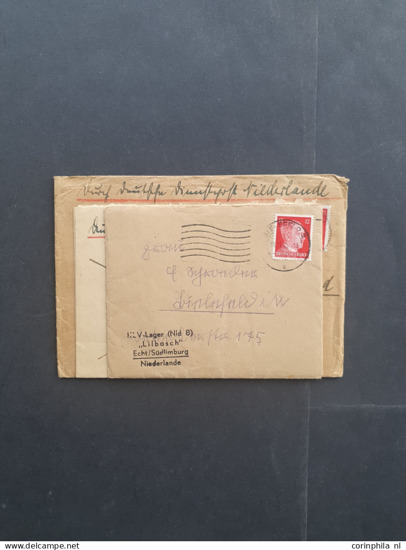 Cover 1940-1945 Deutsche Dienstpost Niederlande (DDPN) poststukken (ca 400 ex.) meest ongefrankeerd en meest geadresseer