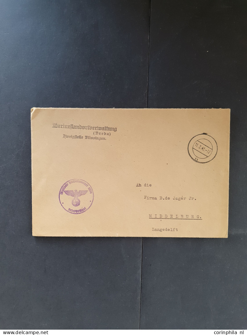 Cover 1940-1945 Deutsche Dienstpost Niederlande (DDPN) Poststukken (ca. 550 Ex.) Alle Ongefrankeerd En Meest Geadresseer - Collections