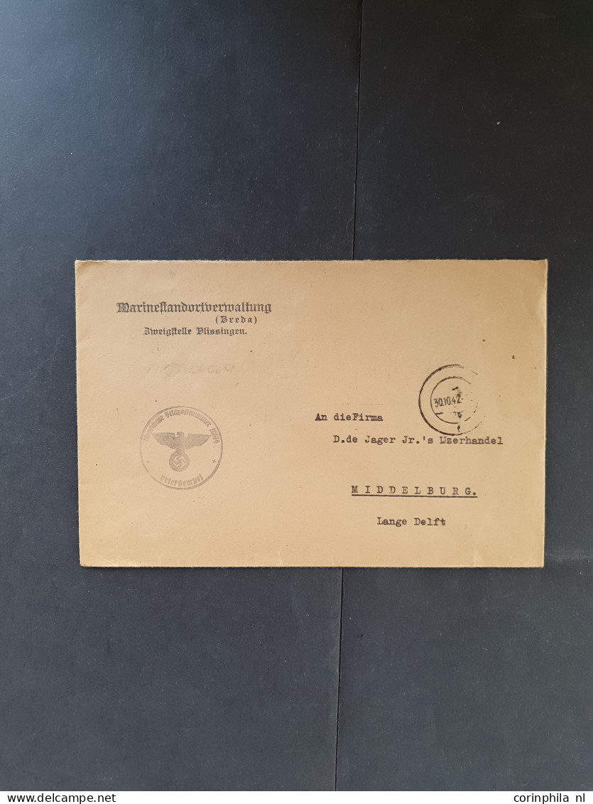 Cover 1940-1945 Deutsche Dienstpost Niederlande (DDPN) poststukken (ca. 550 ex.) alle ongefrankeerd en meest geadresseer