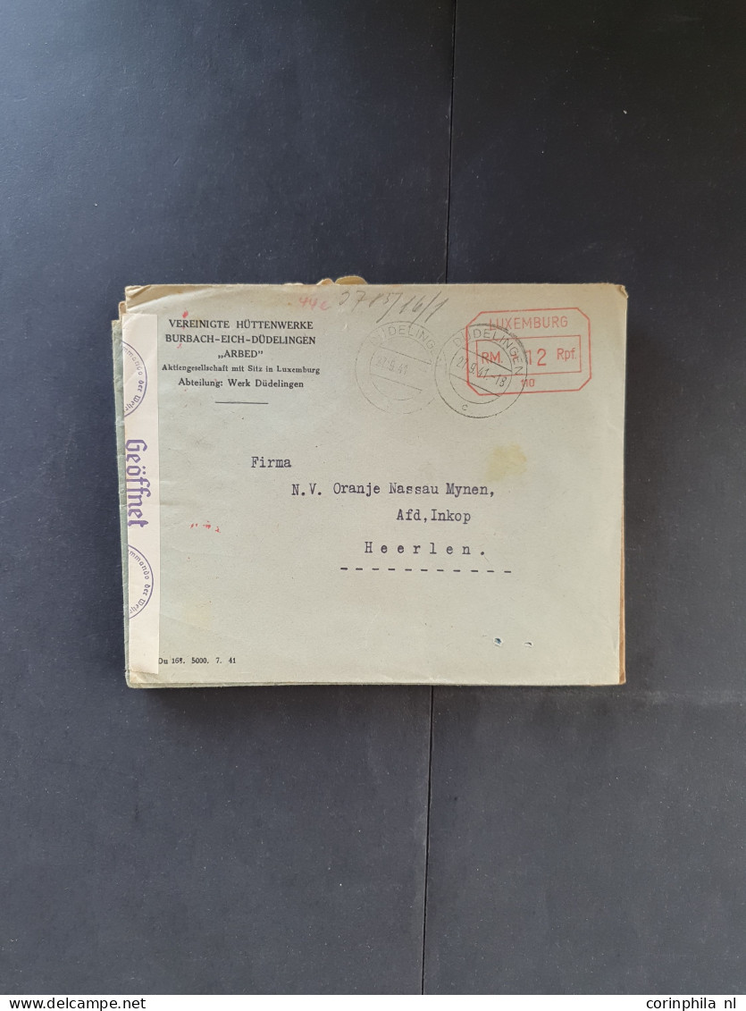 Cover 1940-1945 Deutsche Dienstpost Niederlande (DDPN) poststukken (ca. 550 ex.) alle ongefrankeerd en meest geadresseer