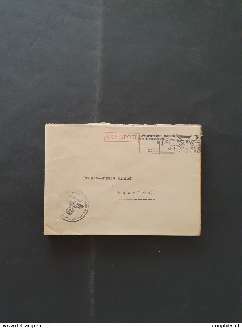 Cover 1940-1945 Deutsche Dienstpost Niederlande (DDPN) Poststukken (ca. 400 Ex.) Alle Ongefrankeerd En Meest Geadresseer - Colecciones Completas