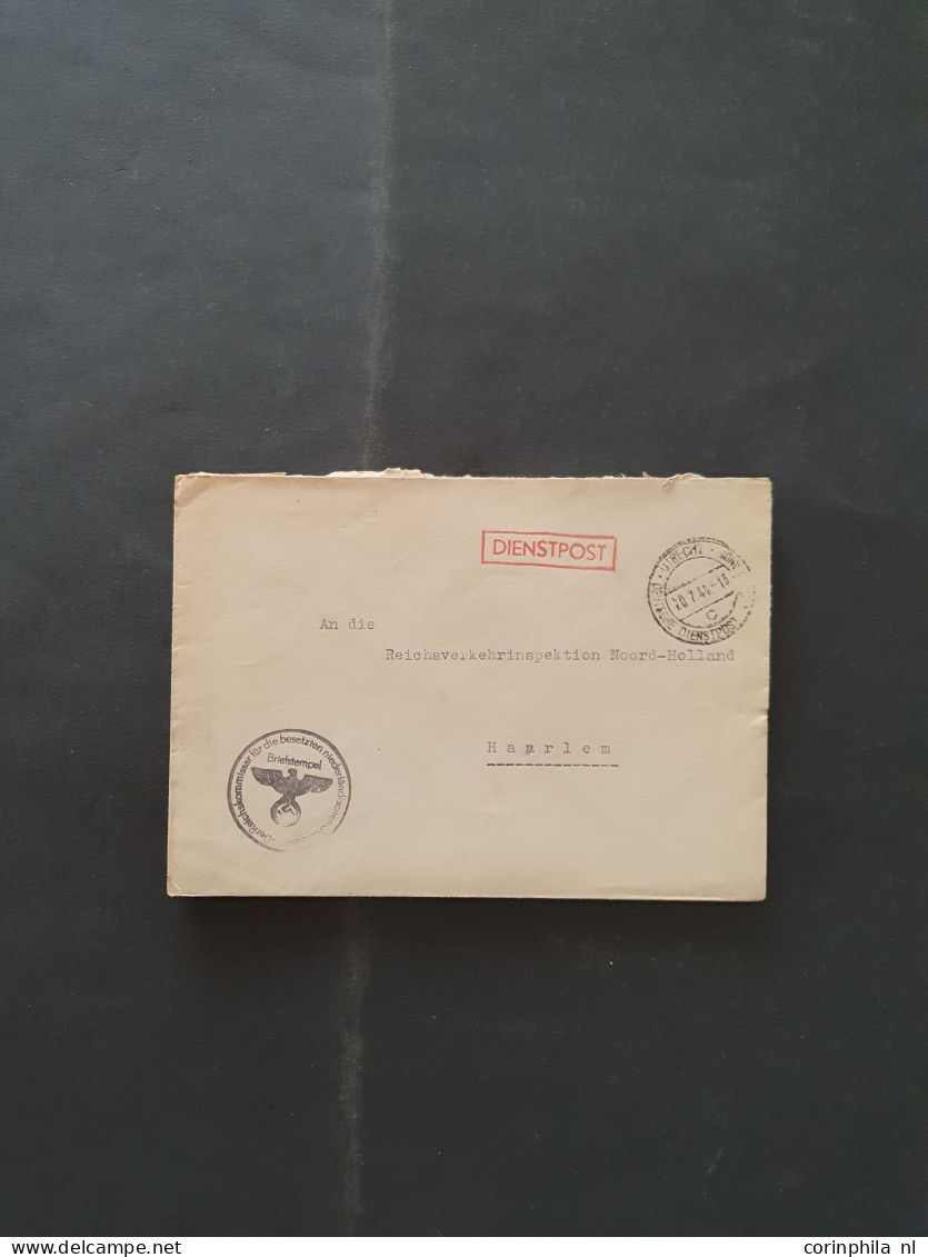 Cover 1940-1945 Deutsche Dienstpost Niederlande (DDPN) poststukken (ca. 400 ex.) alle ongefrankeerd en meest geadresseer