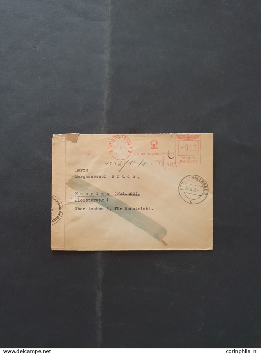 Cover 1940-1945 Deutsche Dienstpost Niederlande (DDPN) poststukken (ca. 400 ex.) alle ongefrankeerd en meest geadresseer