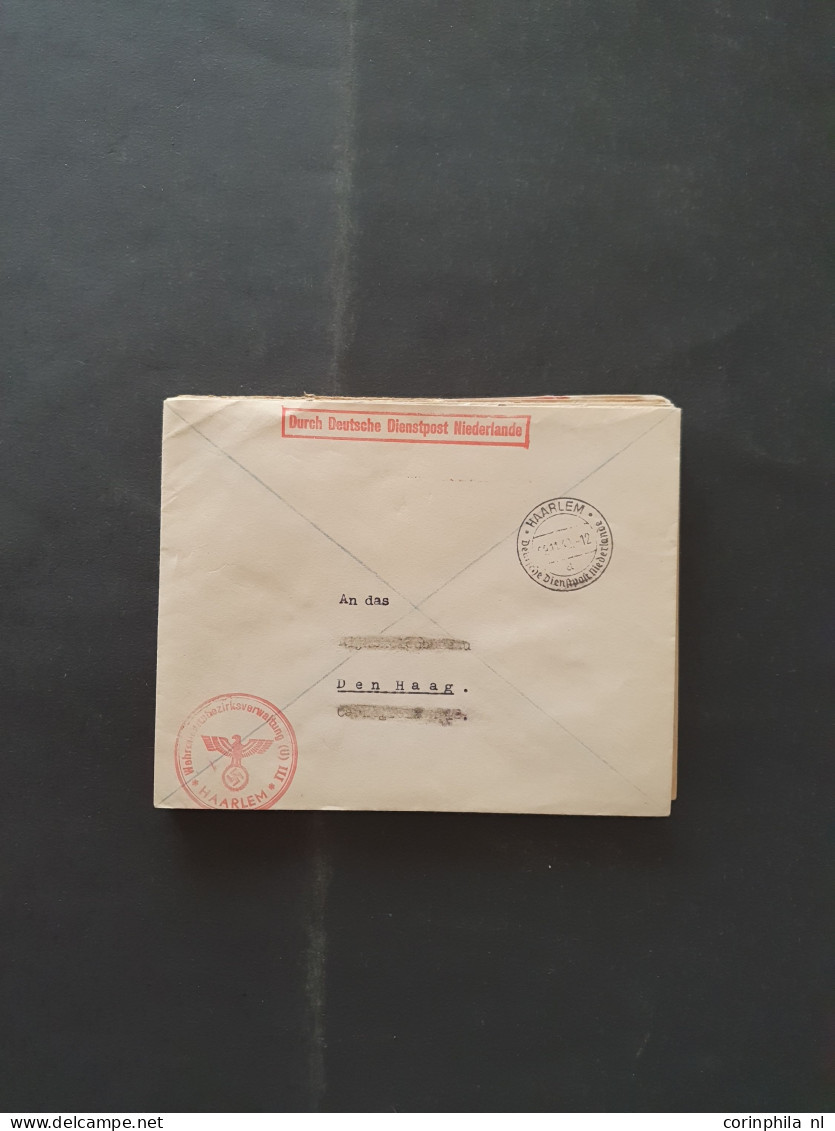 Cover 1940-1945 Deutsche Dienstpost Niederlande (DDPN) poststukken (ca. 400 ex.) alle ongefrankeerd en meest geadresseer