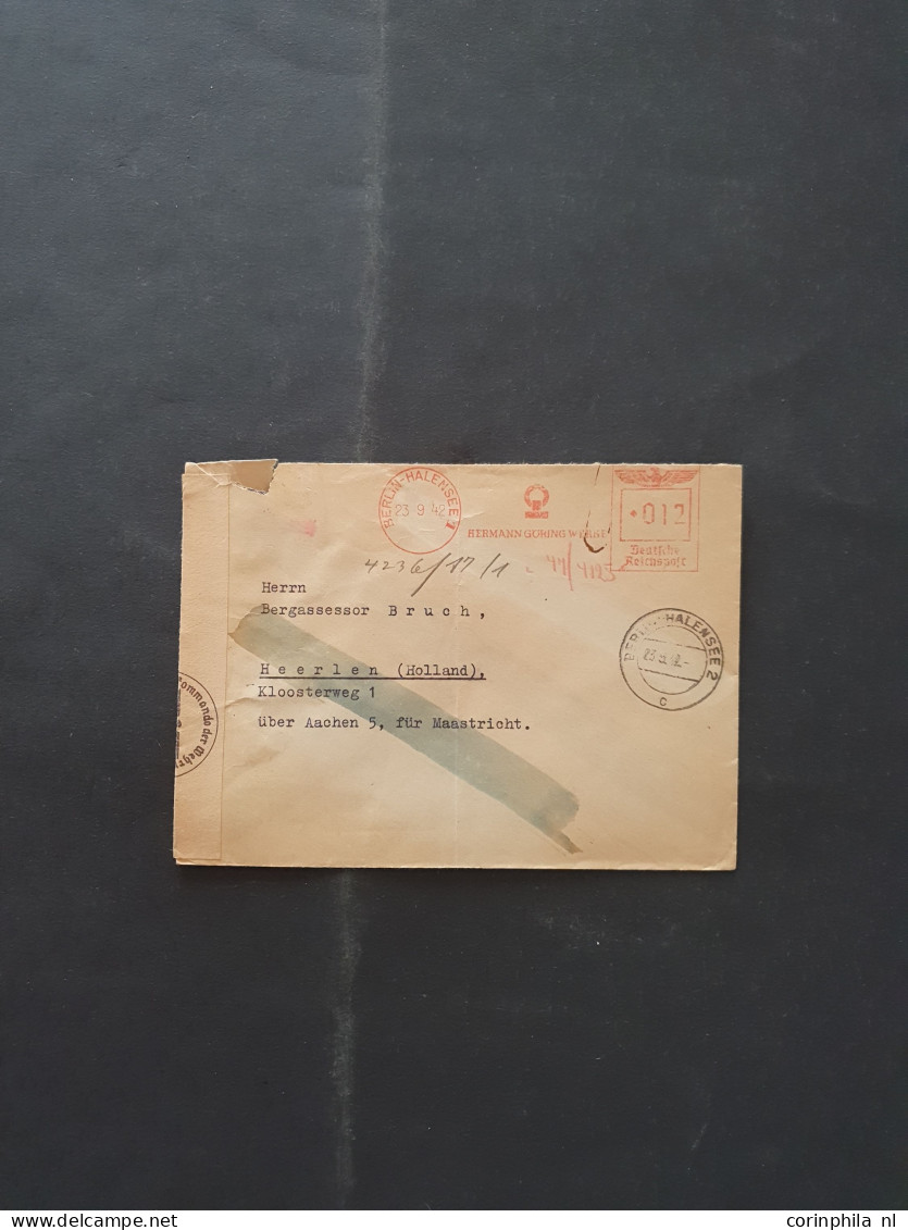 Cover 1940-1945 Deutsche Dienstpost Niederlande (DDPN) poststukken (ca. 400 ex.) alle ongefrankeerd en meest geadresseer