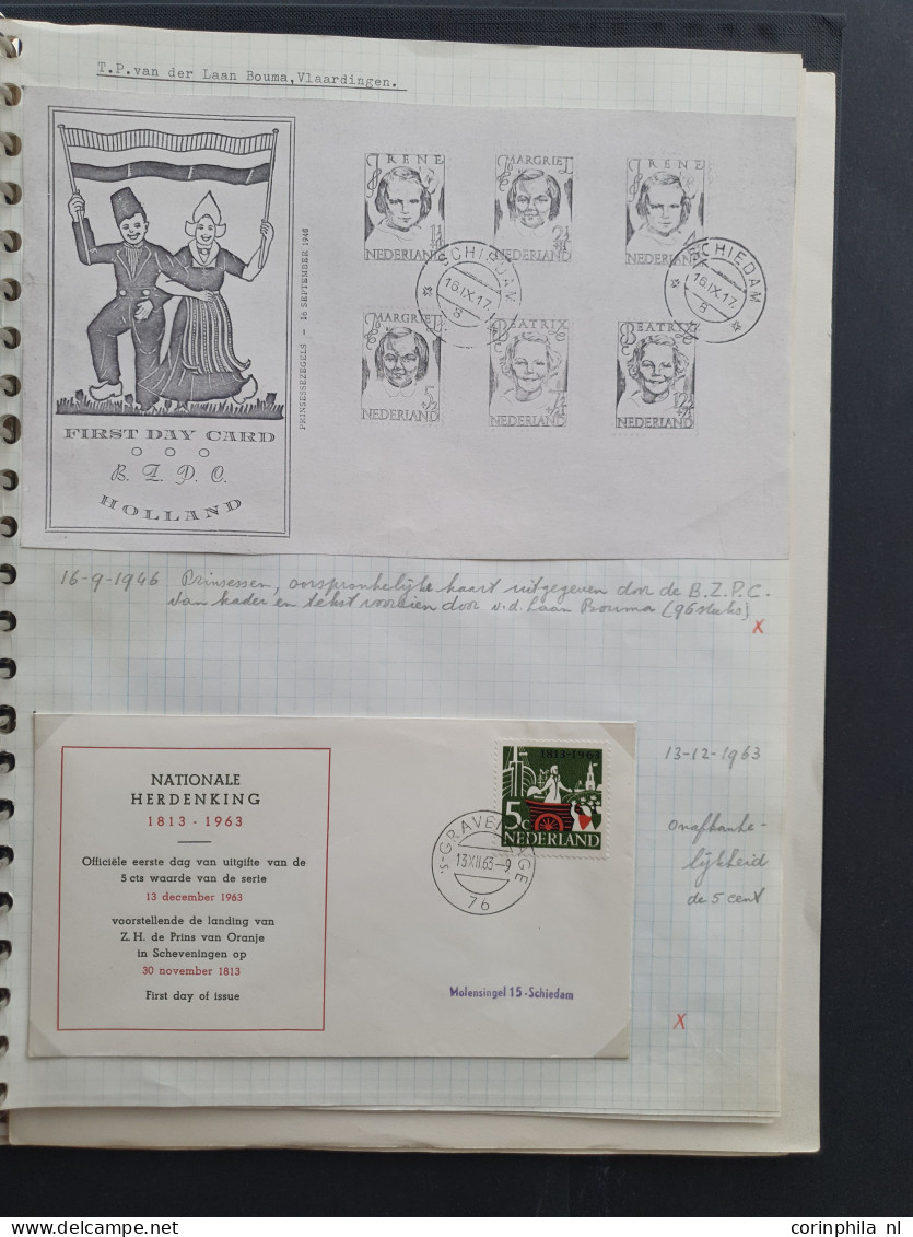 Cover 1946-1969 fdc's 7 betere ex. waarbij 469-473 op Sluis envelop (cat. 400) 612-616 met 1e dagstempel World Veterans 