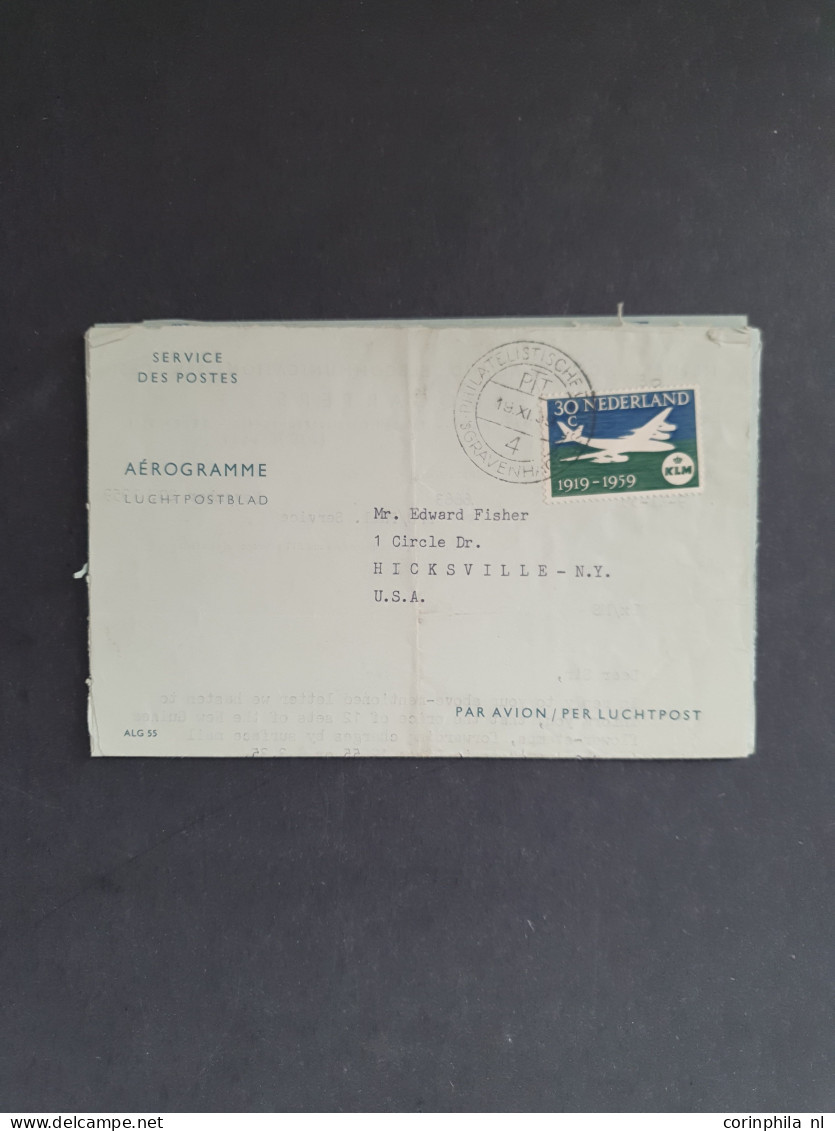 Cover 1947-2001 gespecialiseerde collectie luchtpostbladen (postwaardestukken), ca. 200 ex. zowel gebruikt en ongebruikt