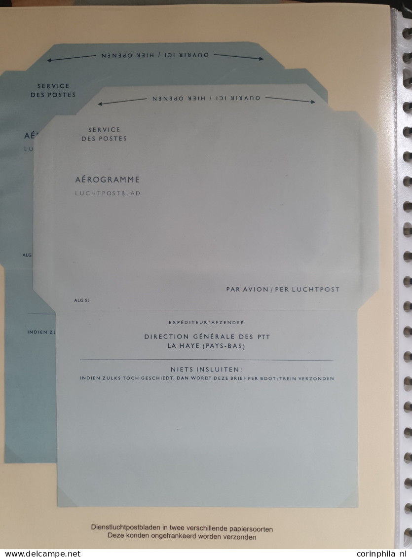 Cover 1947-2001 gespecialiseerde collectie luchtpostbladen (postwaardestukken), ca. 200 ex. zowel gebruikt en ongebruikt