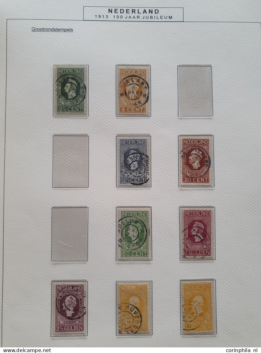 1913-1937, Emissie 1913 Stempels, Ca. 70 Ex. Met O.a. Kleinrond-, Grootrond-, Langebalk-, Drukwerkrol- En Langstempels I - Collections