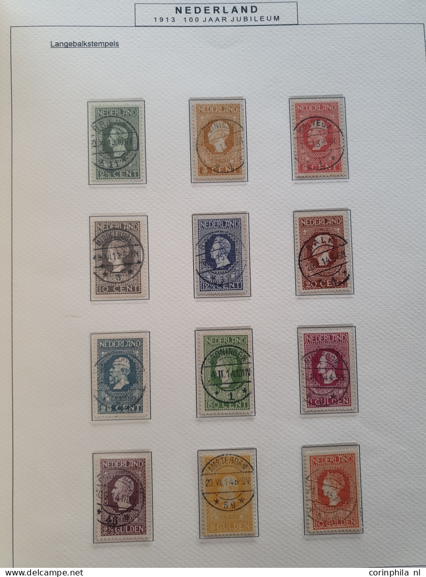 1913-1937, Emissie 1913 Stempels, Ca. 70 Ex. Met O.a. Kleinrond-, Grootrond-, Langebalk-, Drukwerkrol- En Langstempels I - Collections