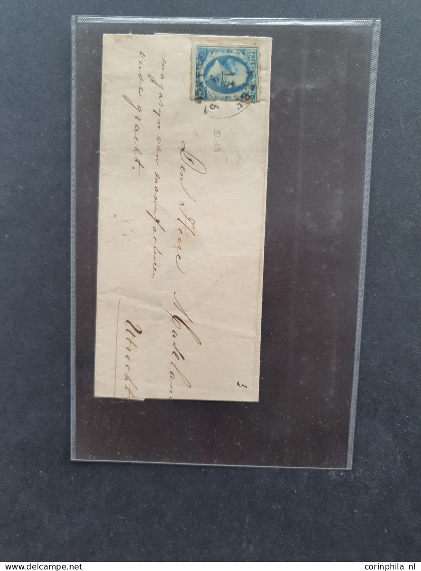 Cover 1852-1864, Emissie 1852, 5 Poststukken W.b. 1 Ex. Met Dokkum A Op De 15 Cent Uit Het Thorbecke Archief. - Colecciones Completas