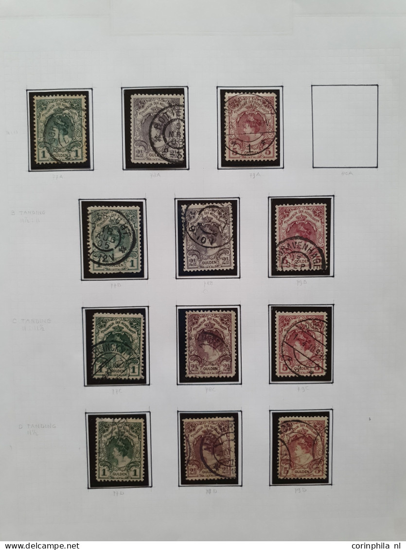 1852-1926, gespecialiseerde gestempelde collectie met tevens iets poststukken (o.a. voorfilatelie) in deels gemengde kwa