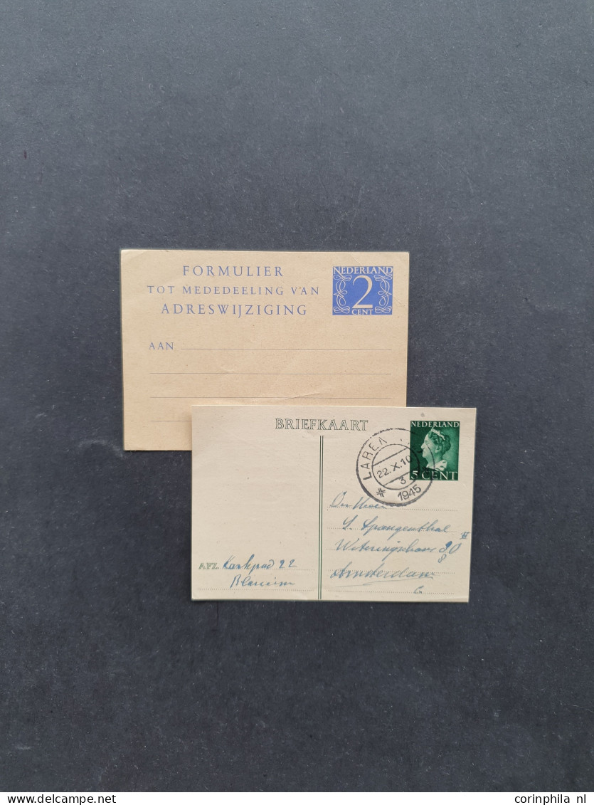 Cover 1871 en later postwaardestukken uitgebreide voorraad zowel gebruikt als ongebruikt, groot aantal in 3 dozen in ver