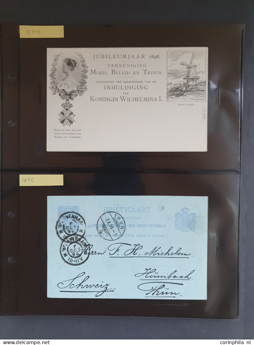 Cover 1898 particuliere briefkaarten Wilhelmina Geuzendam P33 en P36 collectie ongebruikt en gebruikt compleet w.b P36 b