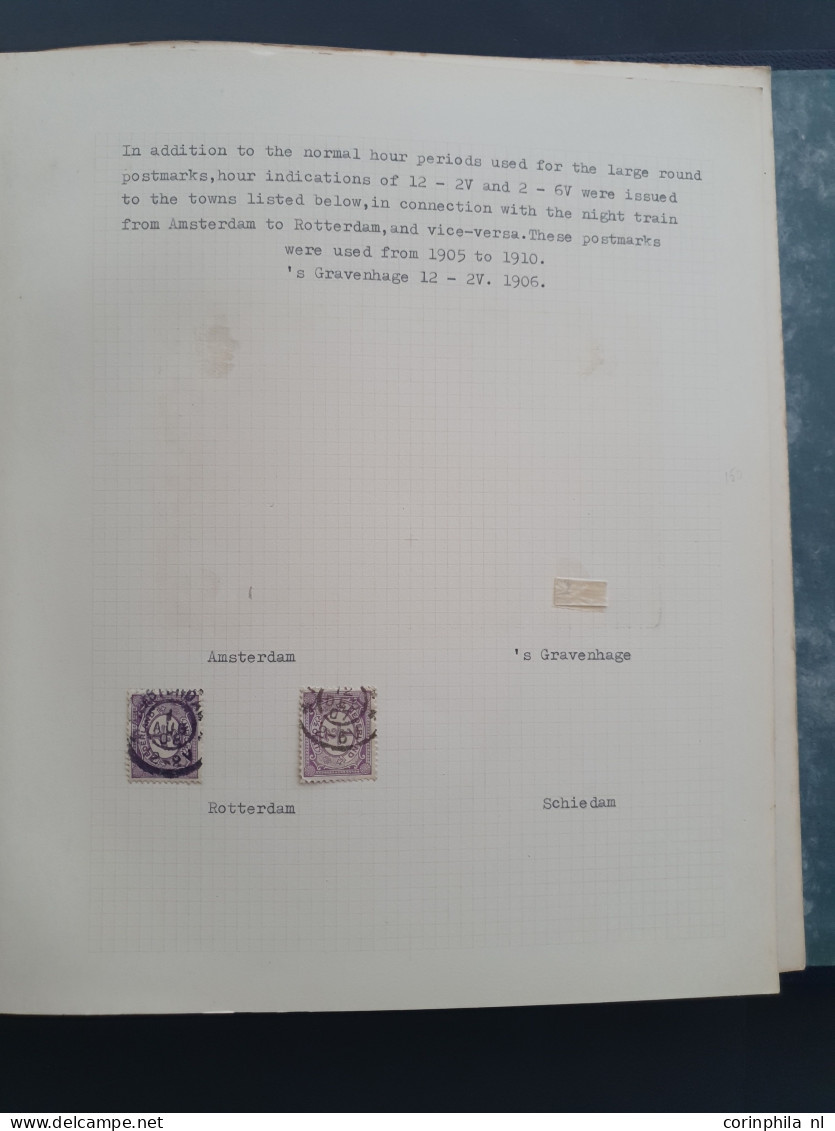 1899-1921, collectie plaatfouten op diverse waarden emissie Bontkraag, meest gestempeld, keurig opgezet in blanco album