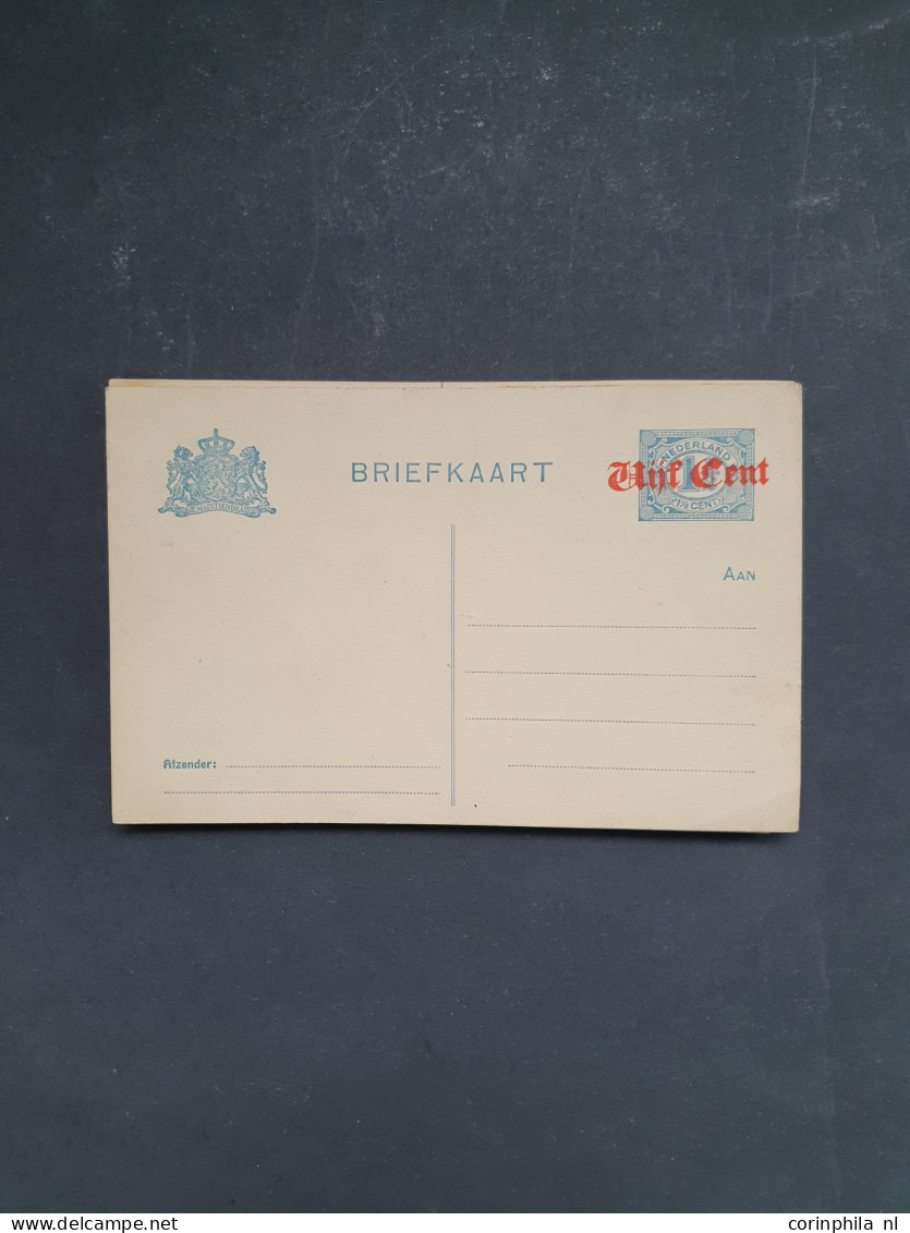 Cover 1916-1950c. Briefkaarten Alle Met Opdrukken Zowel Ongebruikt Als Gebruikt Inclusief Doubletten Met Beter Materiaal - Colecciones Completas